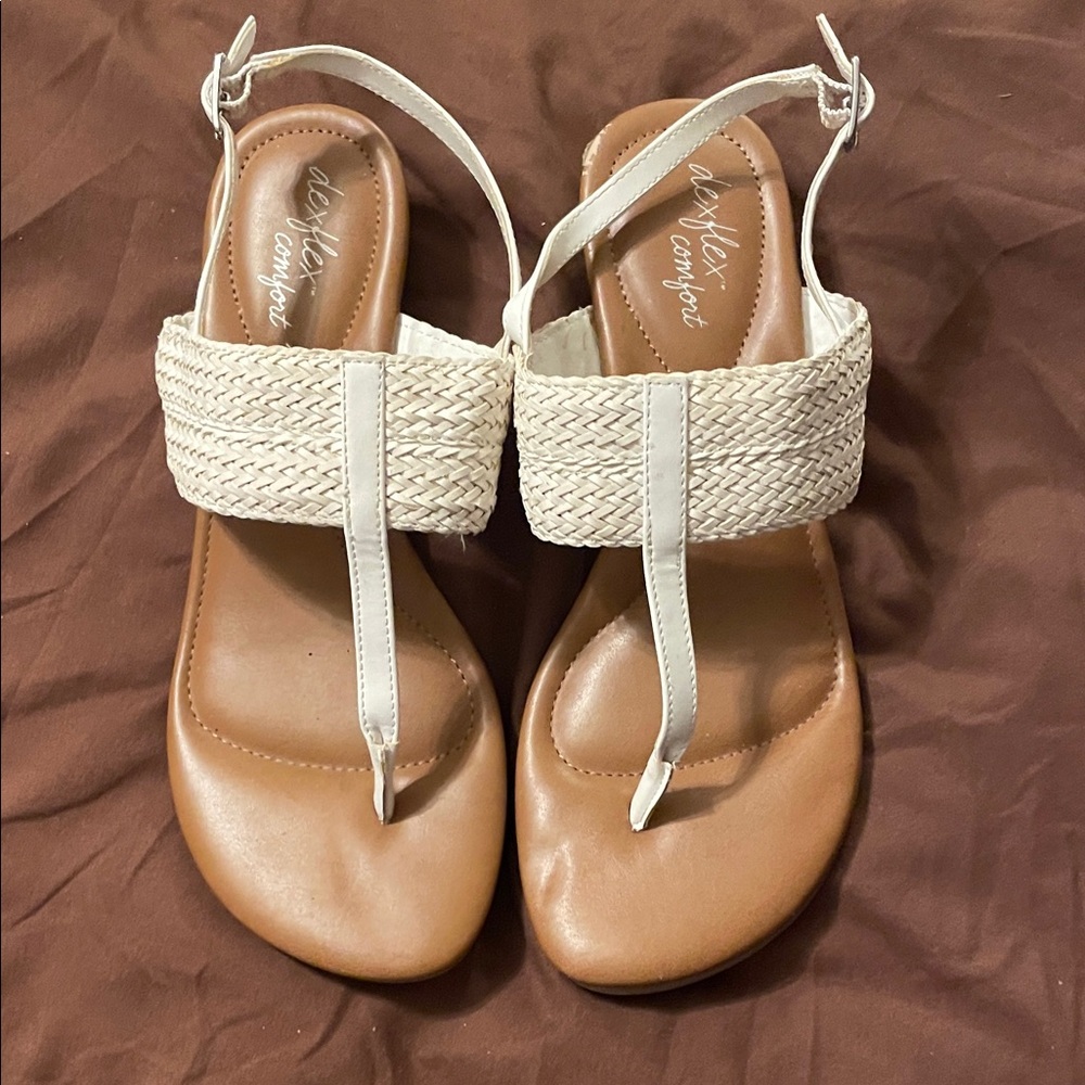 Dexflex Comfort Cream and Tan Sandals